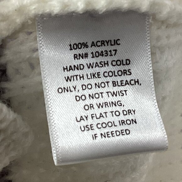 Dereck Heart Sweater Gray Cream Lace Up Back 1X - Picture 9 of 9